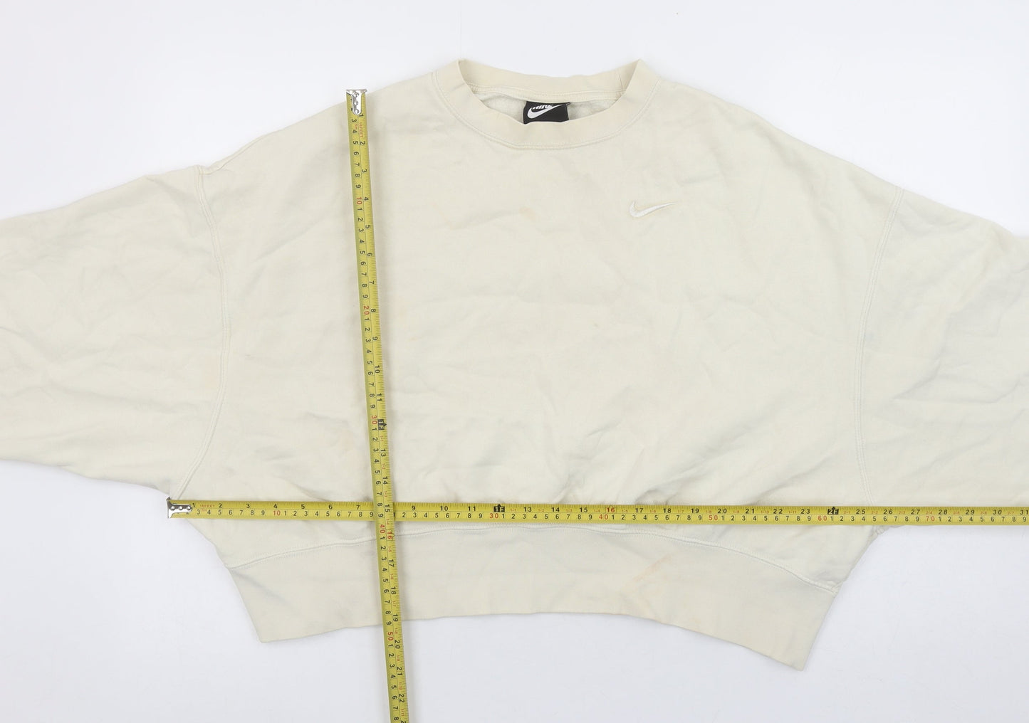 Nike Women's Beige Crew Neck Pullover Sweatshirt Size S