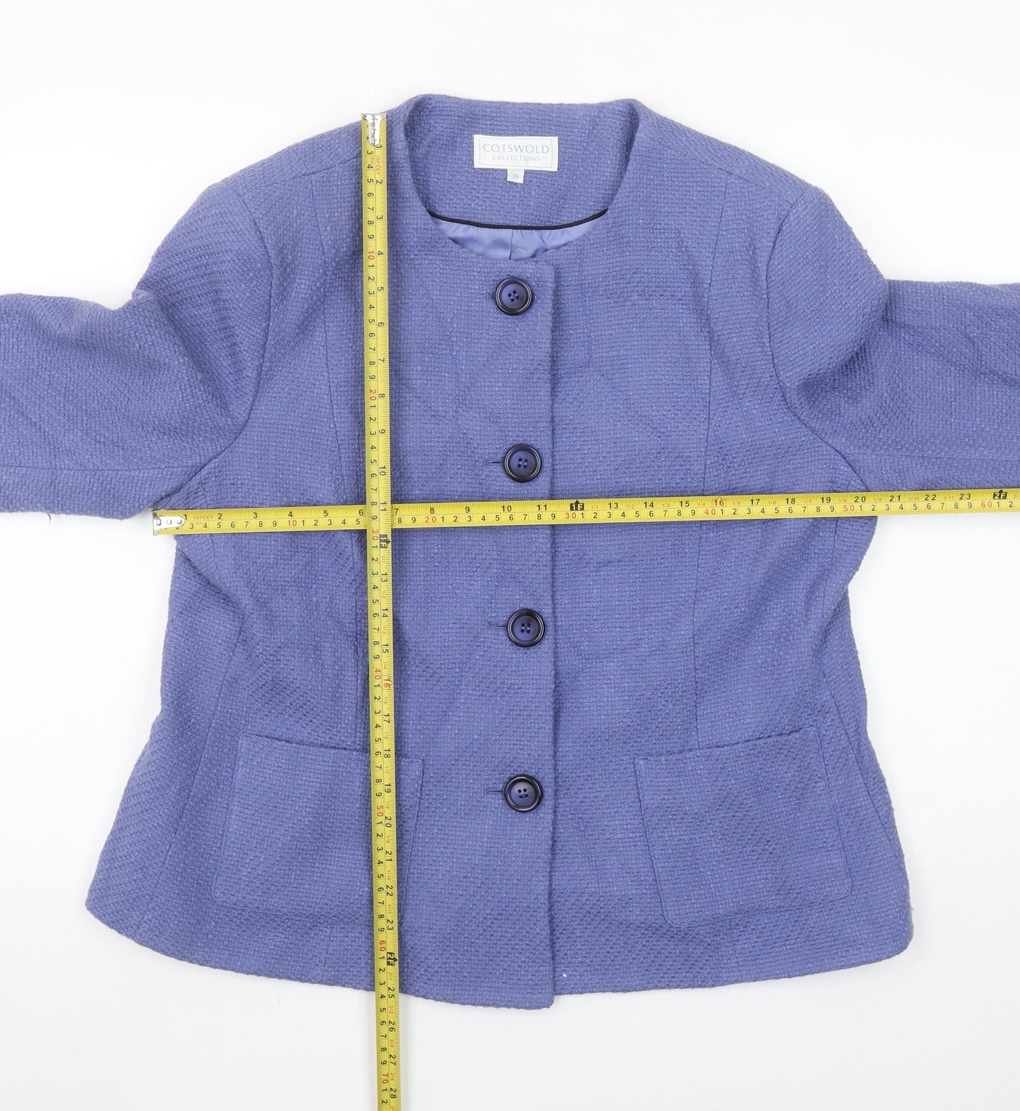 Cotswold Collections Women Purple Size 18 Classic Woven Blazer Jacket