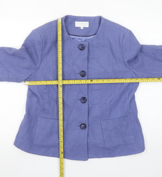 Cotswold Collections Women Purple Size 18 Classic Woven Blazer Jacket