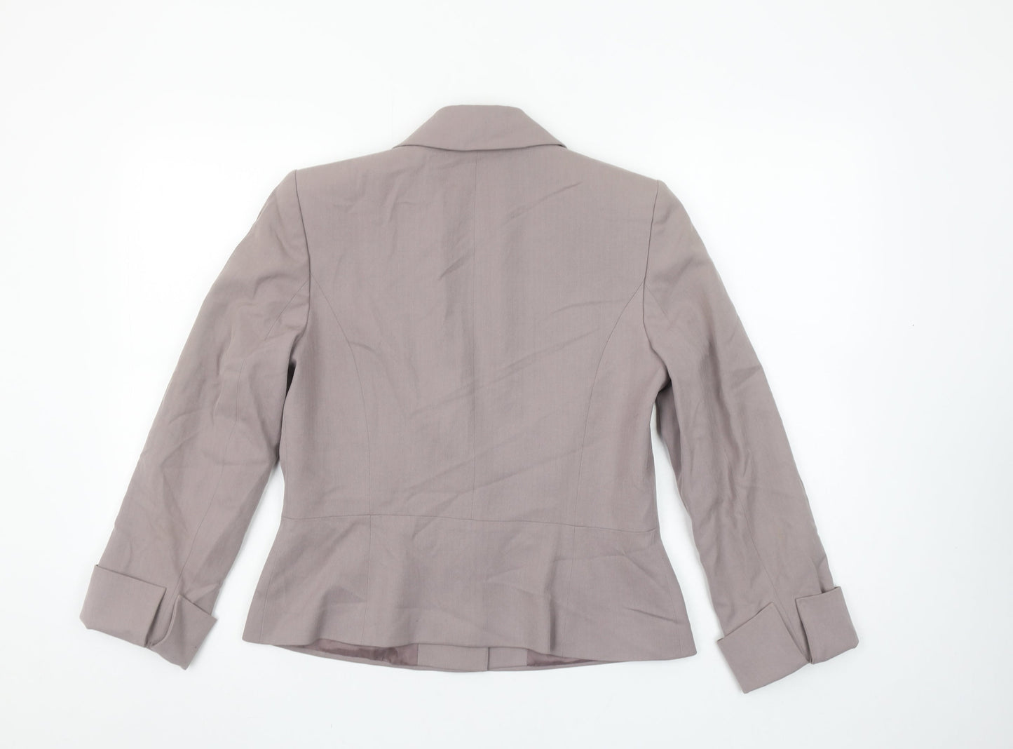 Principles Collection Womens Beige Single-Breasted Suit Jacket Size 12