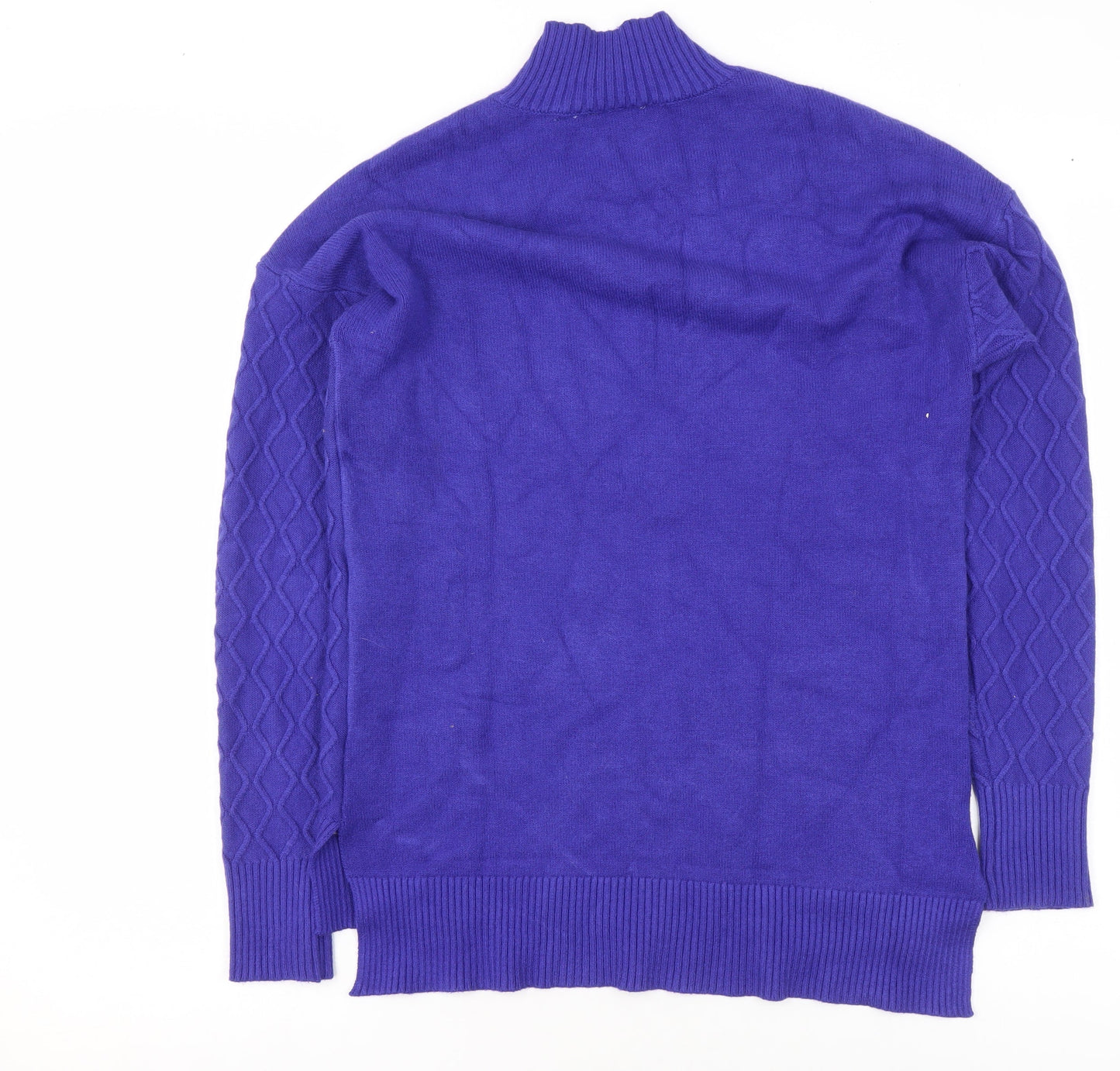 Cyrus Women’s Blue Mock Neck Pullover Sweater Size S Rayon Blend