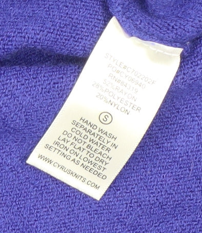Cyrus Women’s Blue Mock Neck Pullover Sweater Size S Rayon Blend
