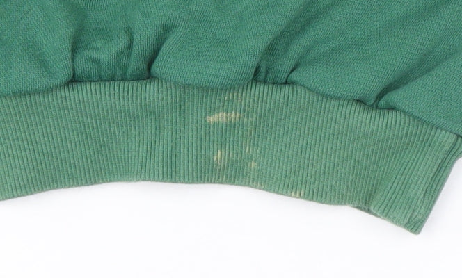Hemingway Men’s Green Cotton Blend Golf Embroidered Collared Sweatshirt L
