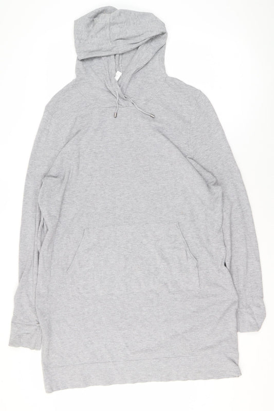 Fabletics Women Grey XL Pullover Hoodie Viscose Nylon Blend
