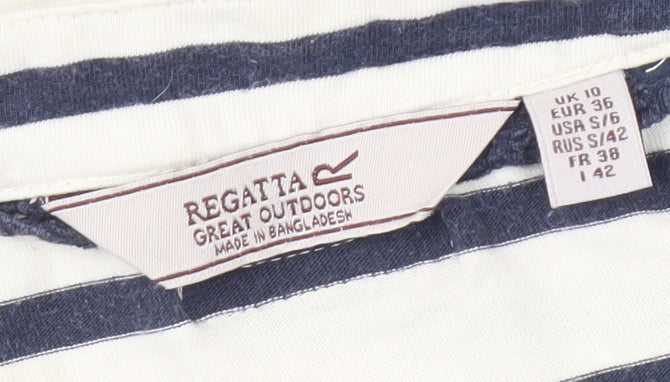 Womens UK Size 10 Regatta Blue 100% Cotton T-Shirt