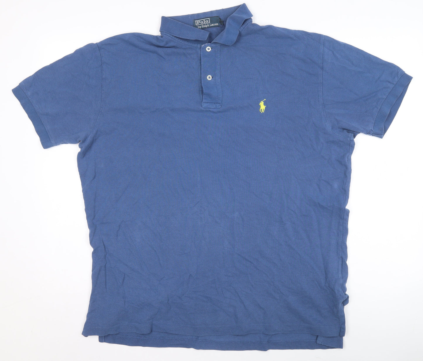 Ralph Lauren Men's Blue Cotton Polo Shirt Size L Classic Fit