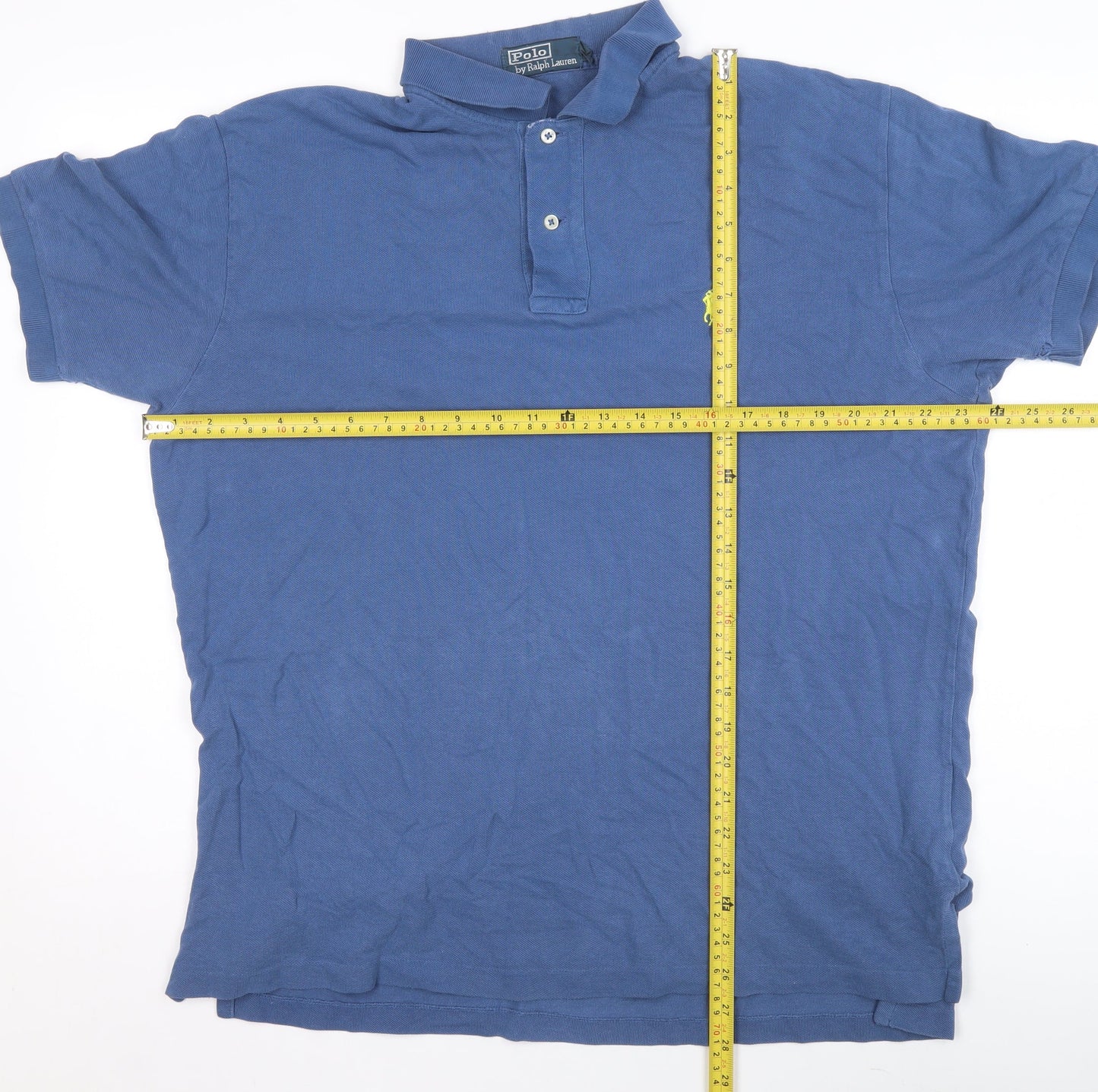 Ralph Lauren Men's Blue Cotton Polo Shirt Size L Classic Fit