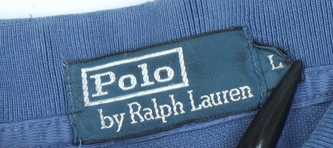 Ralph Lauren Men's Blue Cotton Polo Shirt Size L Classic Fit