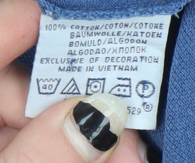 Ralph Lauren Men's Blue Cotton Polo Shirt Size L Classic Fit