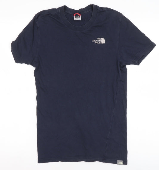 The North Face Men's Navy Blue XS Cotton Crew Neck T-Shirt