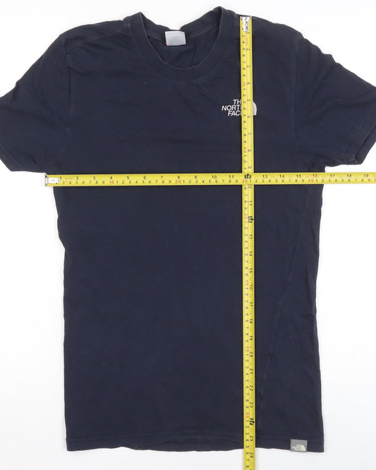 The North Face Men's Navy Blue XS Cotton Crew Neck T-Shirt