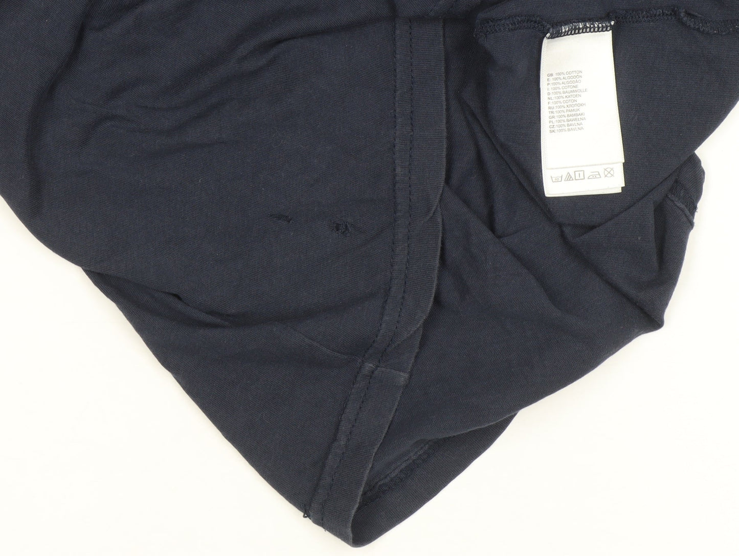 The North Face Men's Navy Blue XS Cotton Crew Neck T-Shirt