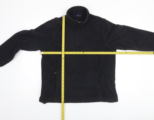 Womens UK 10-12 Regular Lands' End Black Pullover Sweatshirt