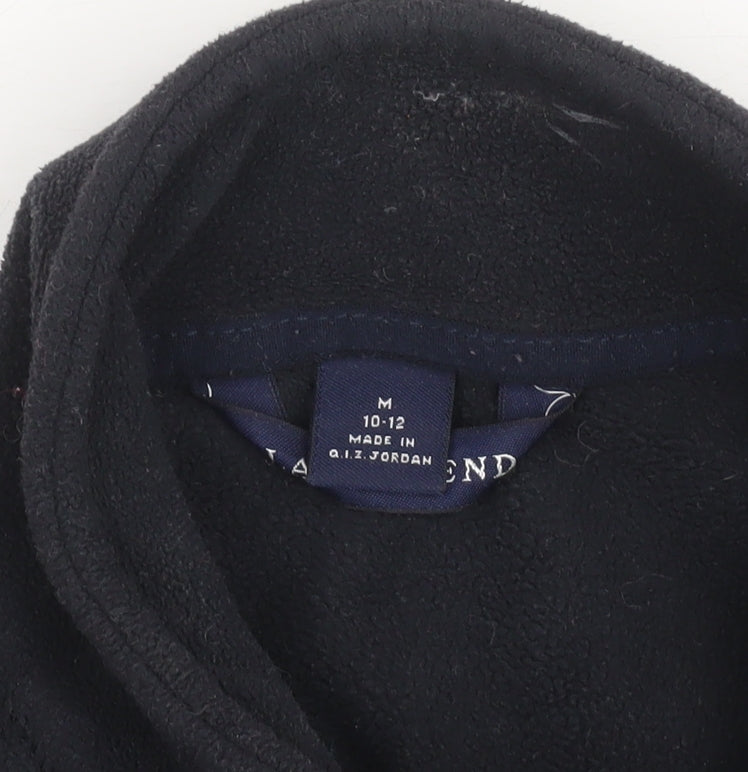 Womens UK 10-12 Regular Lands' End Black Pullover Sweatshirt