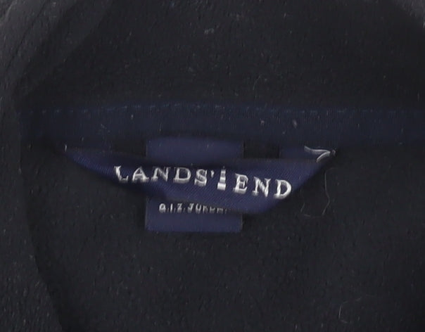 Womens UK 10-12 Regular Lands' End Black Pullover Sweatshirt