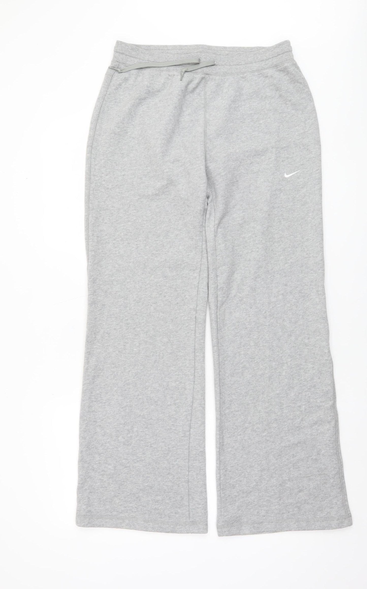 Nike Women’s Grey Fleece Sweatpants L Elastic Waist Casual Trousers
