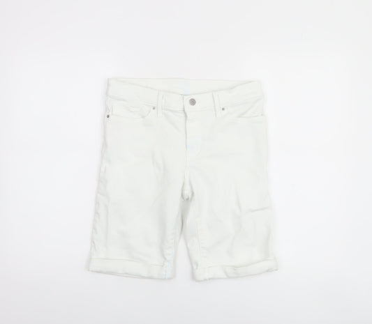 Levi's Women's White Bermuda Shorts Size 29 Cotton Blend
