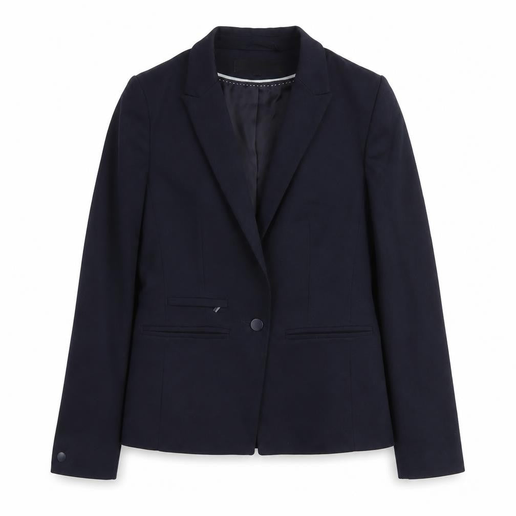 Next Women Blue Size 8 Tailoring One Button Blazer Jacket
