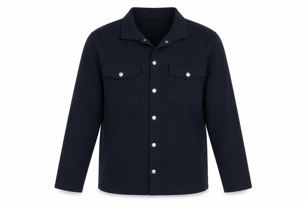 Arne Women's Blue Regular Fit Collared Button Jacket M