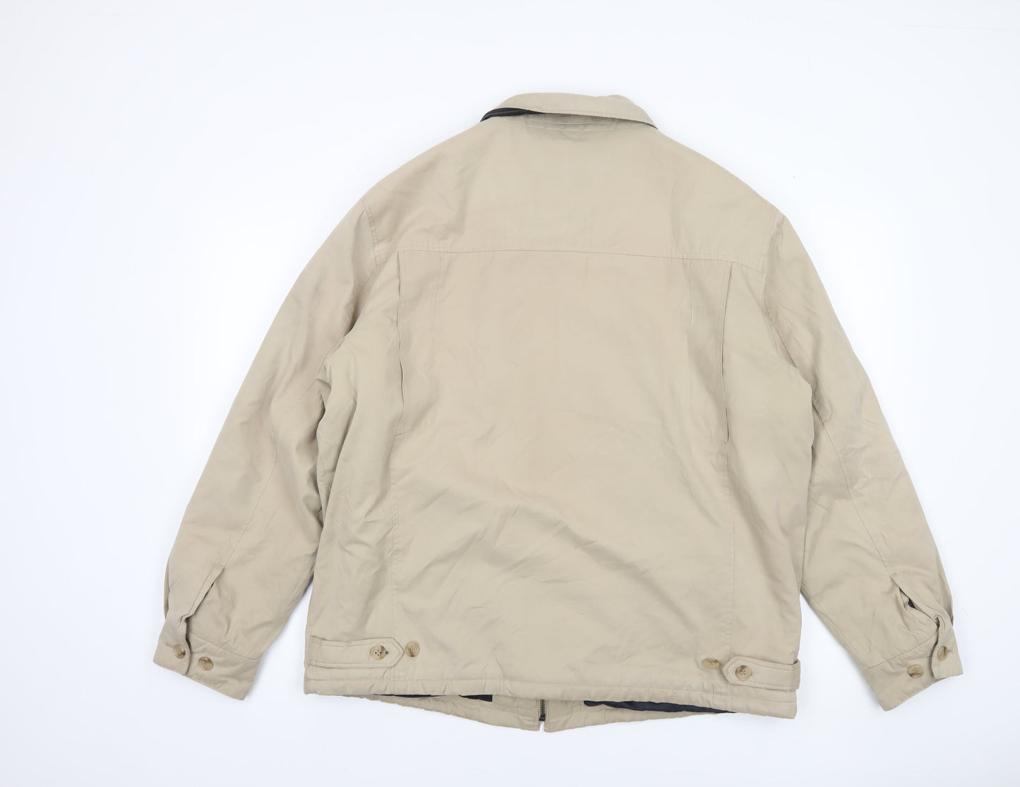 West Rock Men's Beige L Basic Jacket Full Zip Lined Casual Outdoor