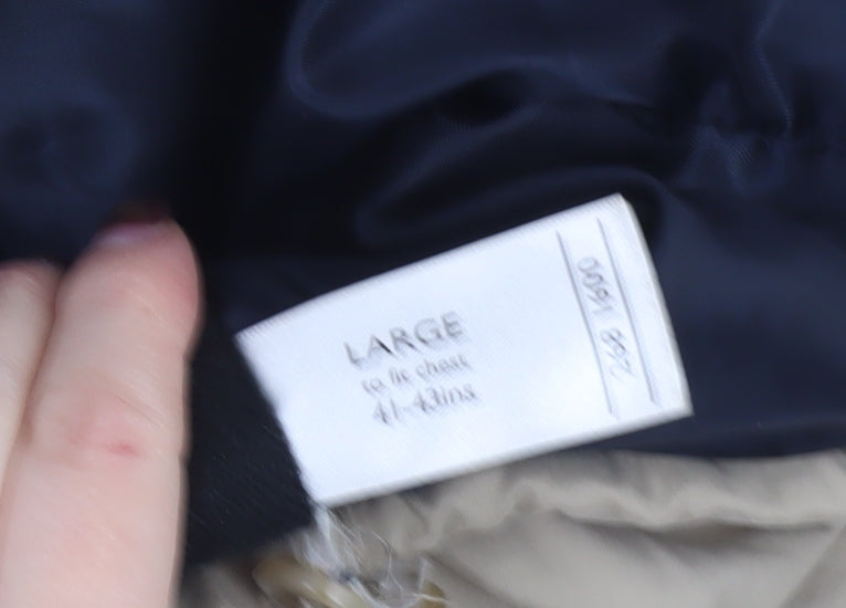 West Rock Men's Beige L Basic Jacket Full Zip Lined Casual Outdoor