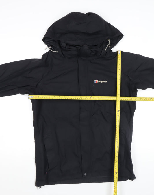 Berghaus Men's Black Waterproof Hooded Rain Jacket Size S