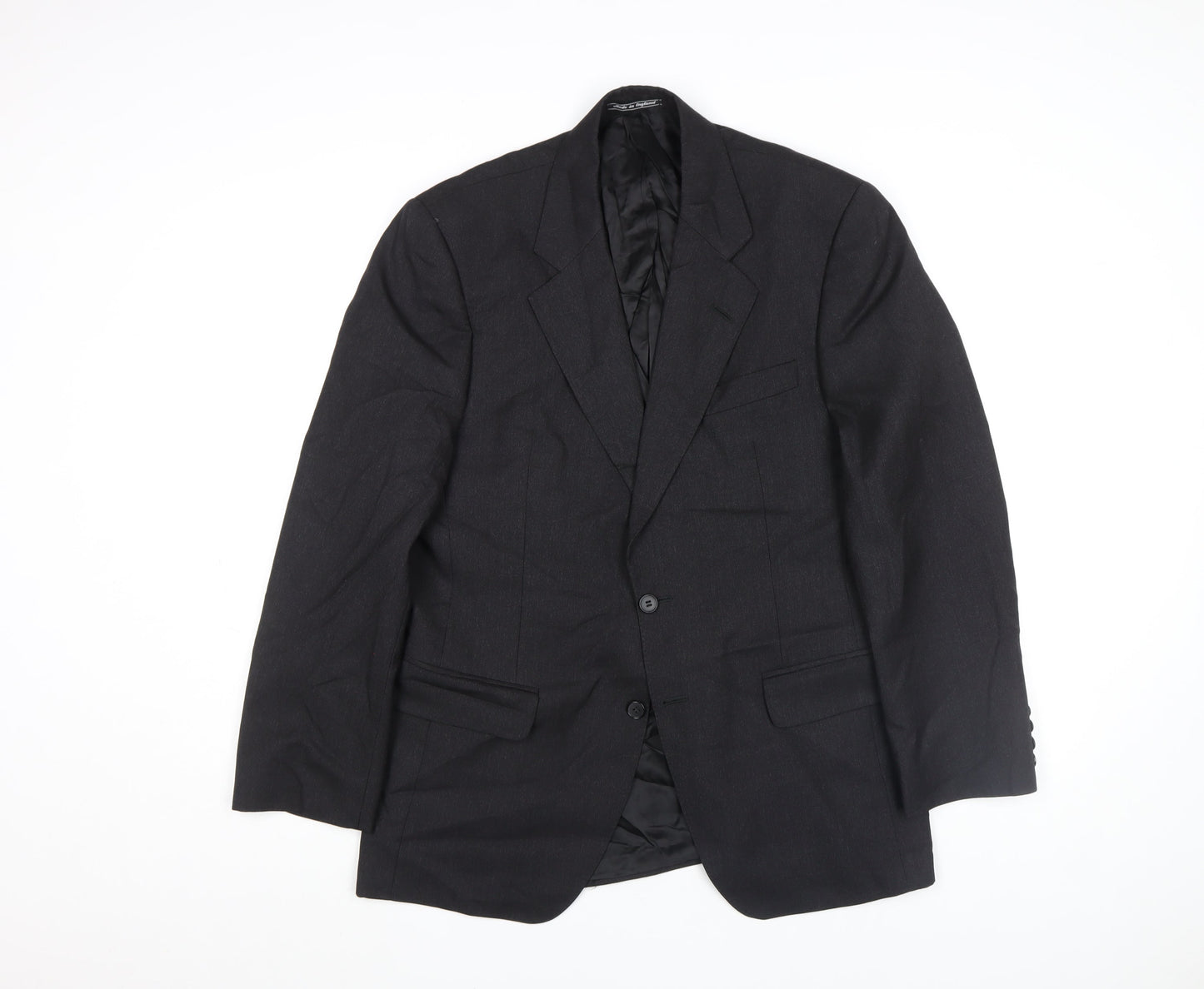 Women's Black Wool Classic Blazer Made in England Size M