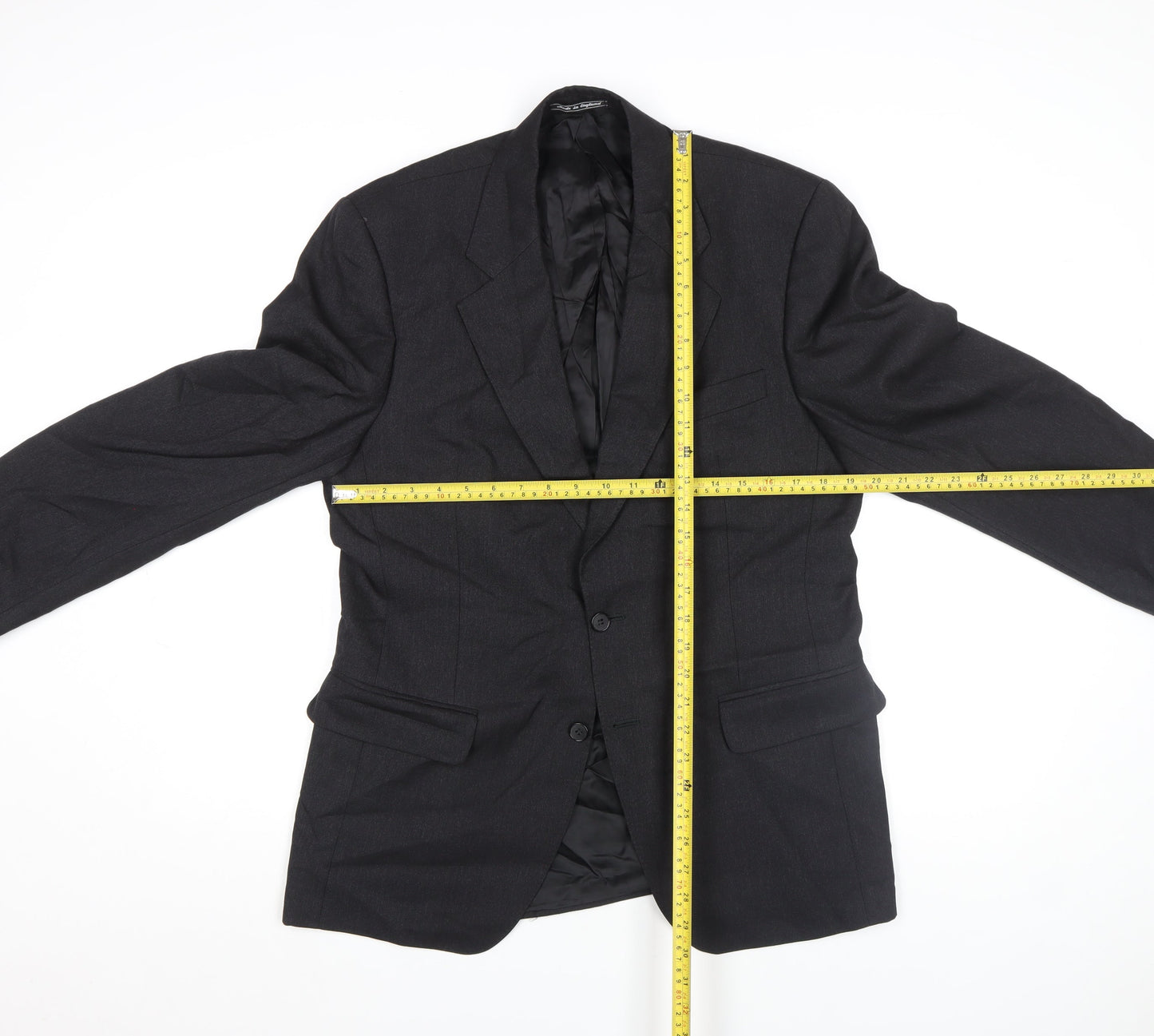 Women's Black Wool Classic Blazer Made in England Size M