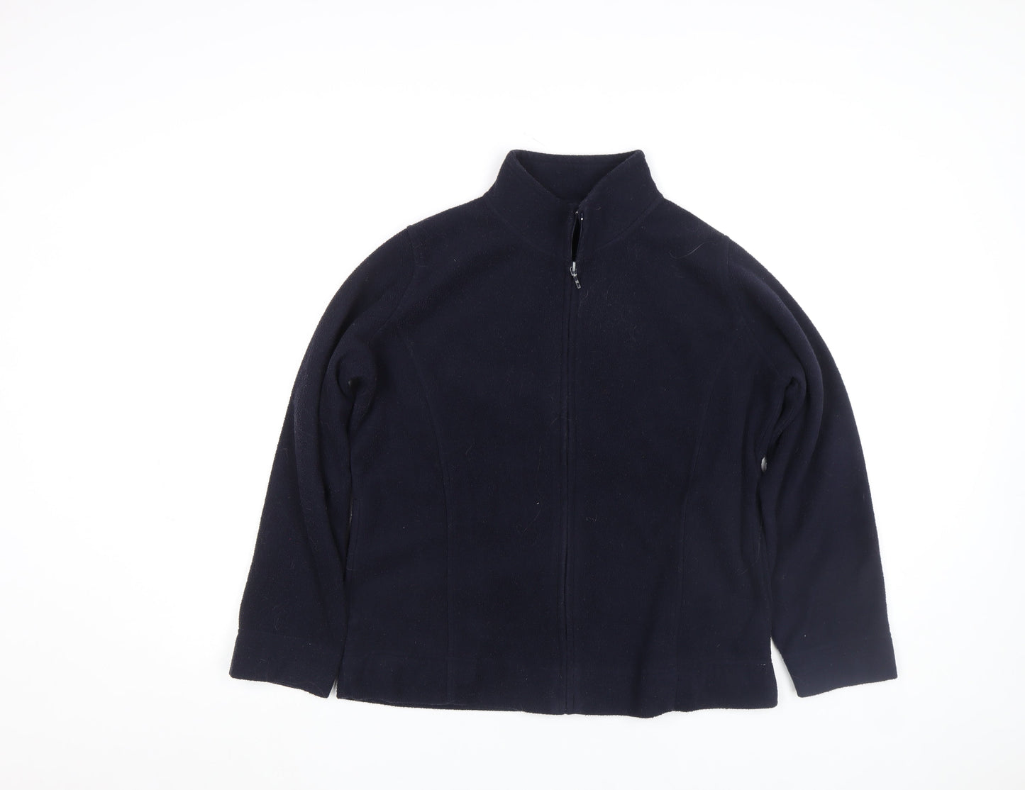 Isle Womens Black Fleece Full Zip Jacket Size M 14-16