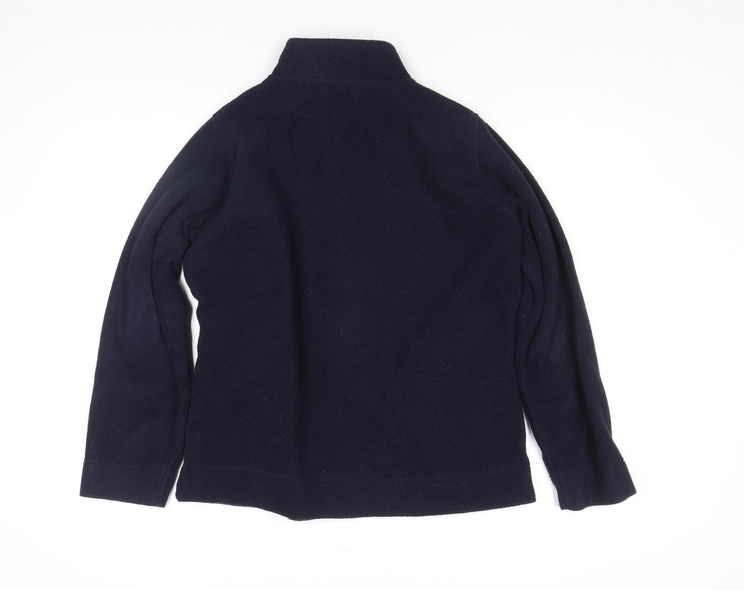 Isle Womens Black Fleece Full Zip Jacket Size M 14-16