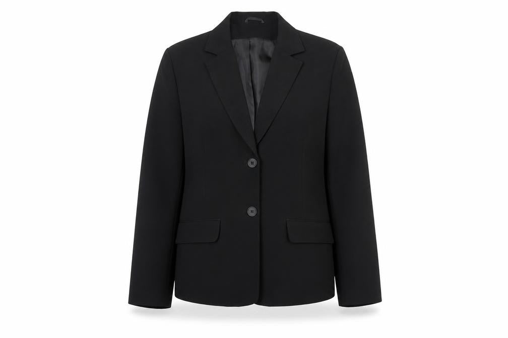 Maxx Women's Black Regular Fit Two-Button Notch Lapel Blazer Size 14