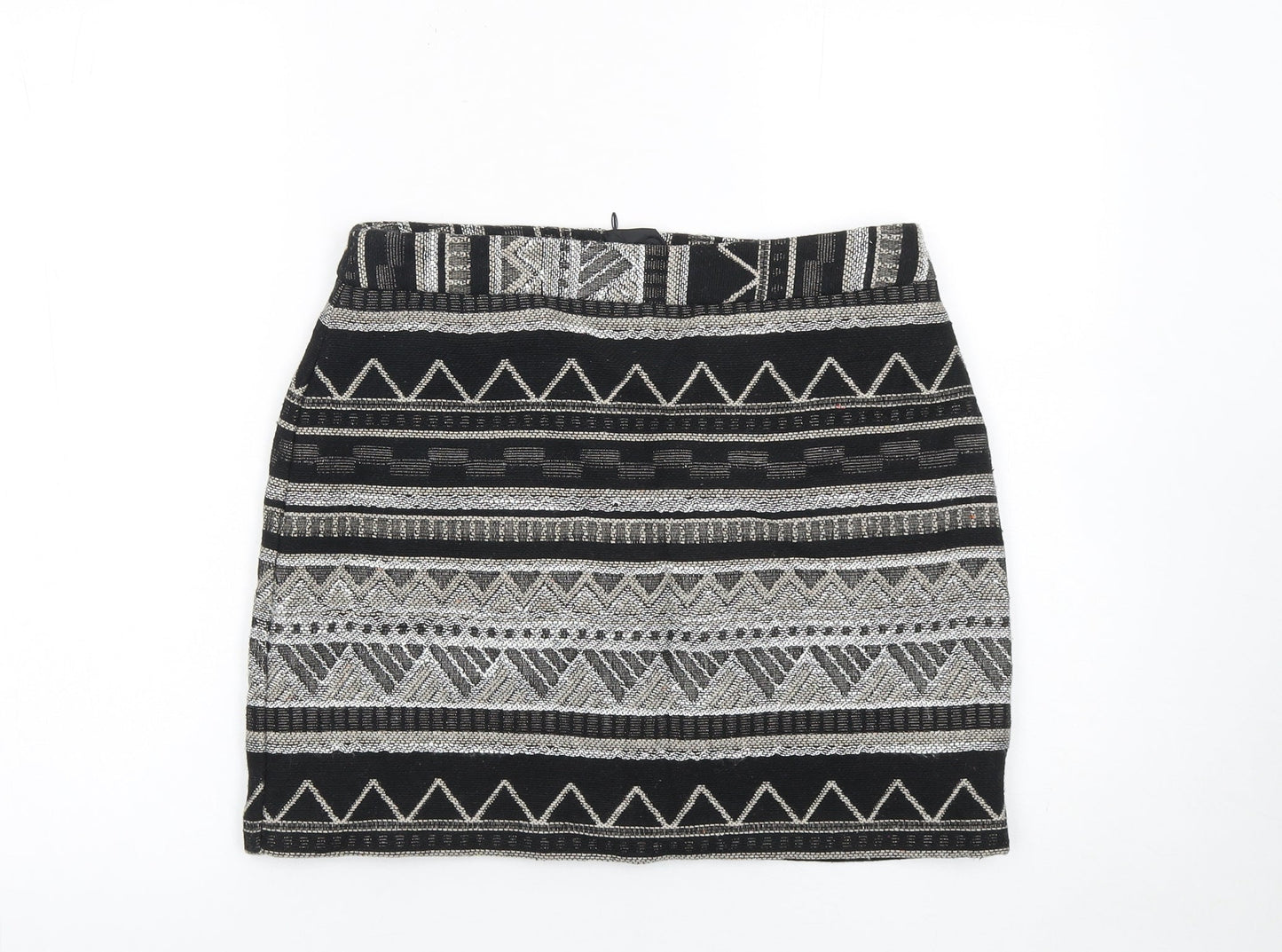 St. Bernard for Dunnes Stores Womens Black Geometric Pencil Skirt Size 10