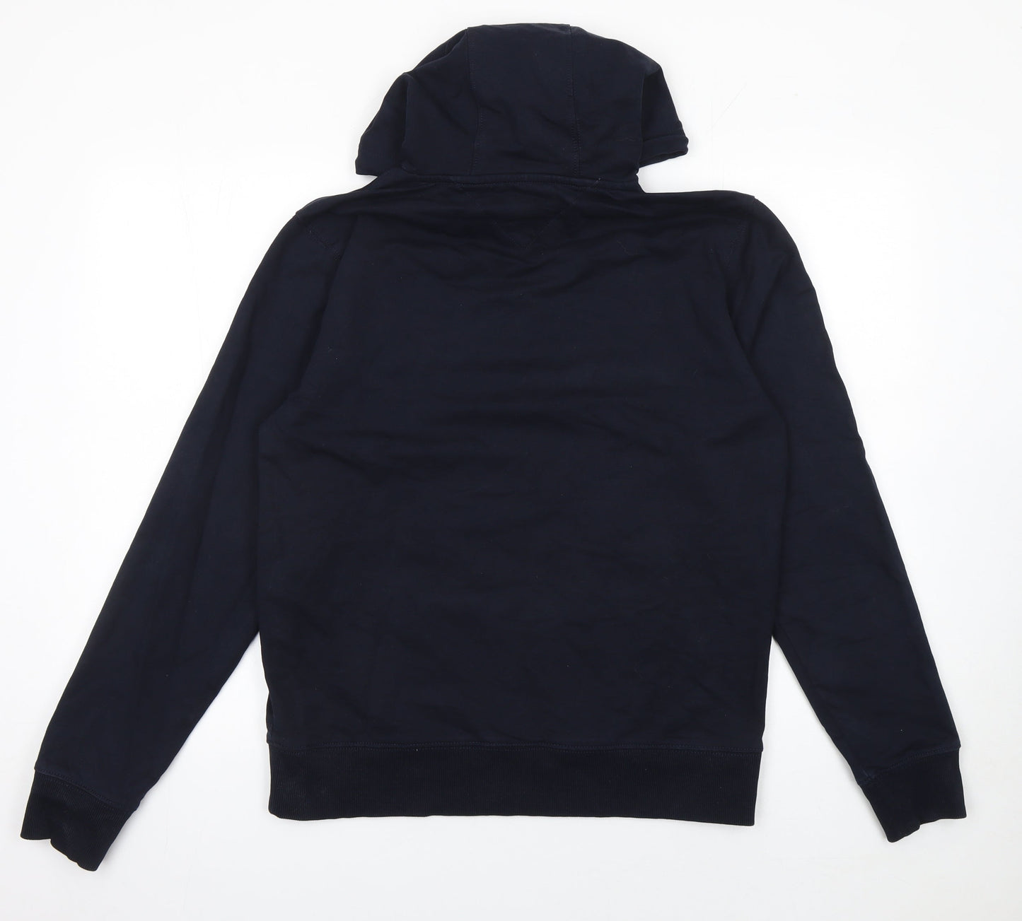 Tommy Hilfiger Men’s Blue Pullover Hoodie L Logo Classic Style