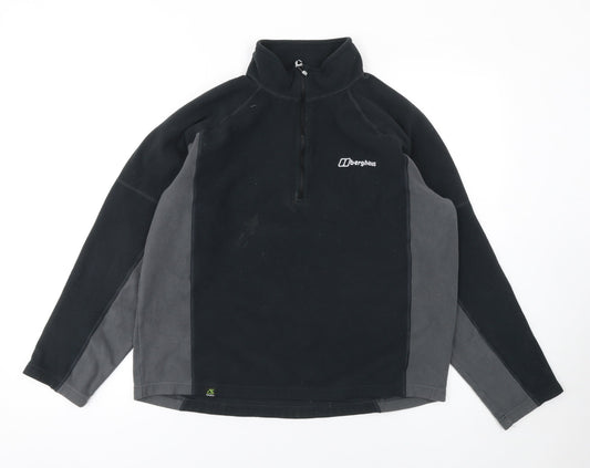 Berghaus Men's Black Fleece 1/4 Zip Pullover Sweatshirt Size L