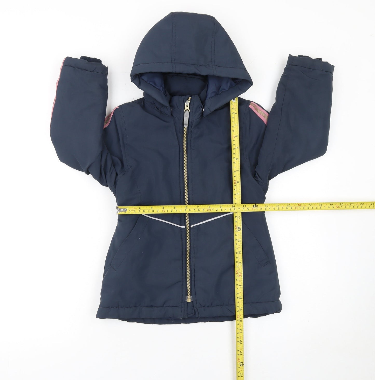 Name It Girls Blue Hooded Puffer Jacket 6 Years Polyester Lined Winter Coat