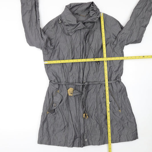 Marks and Spencer Women’s Grey Belted Trench Coat UK 14 Lined Classic