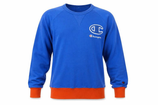 Mens UK L Regular Champion Blue Pullover Sweatshirt