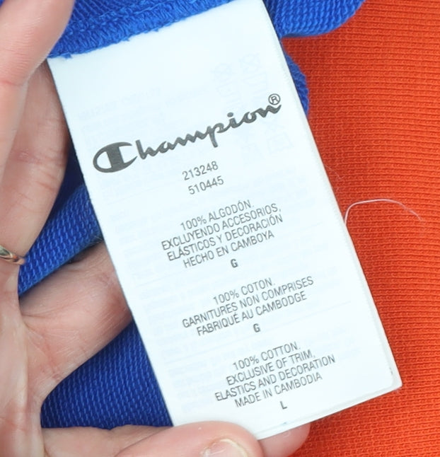 Mens UK L Regular Champion Blue Pullover Sweatshirt