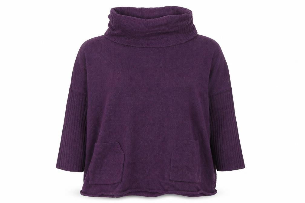 White Stuff Women’s Purple Roll Neck Wool Alpaca Blend Jumper M