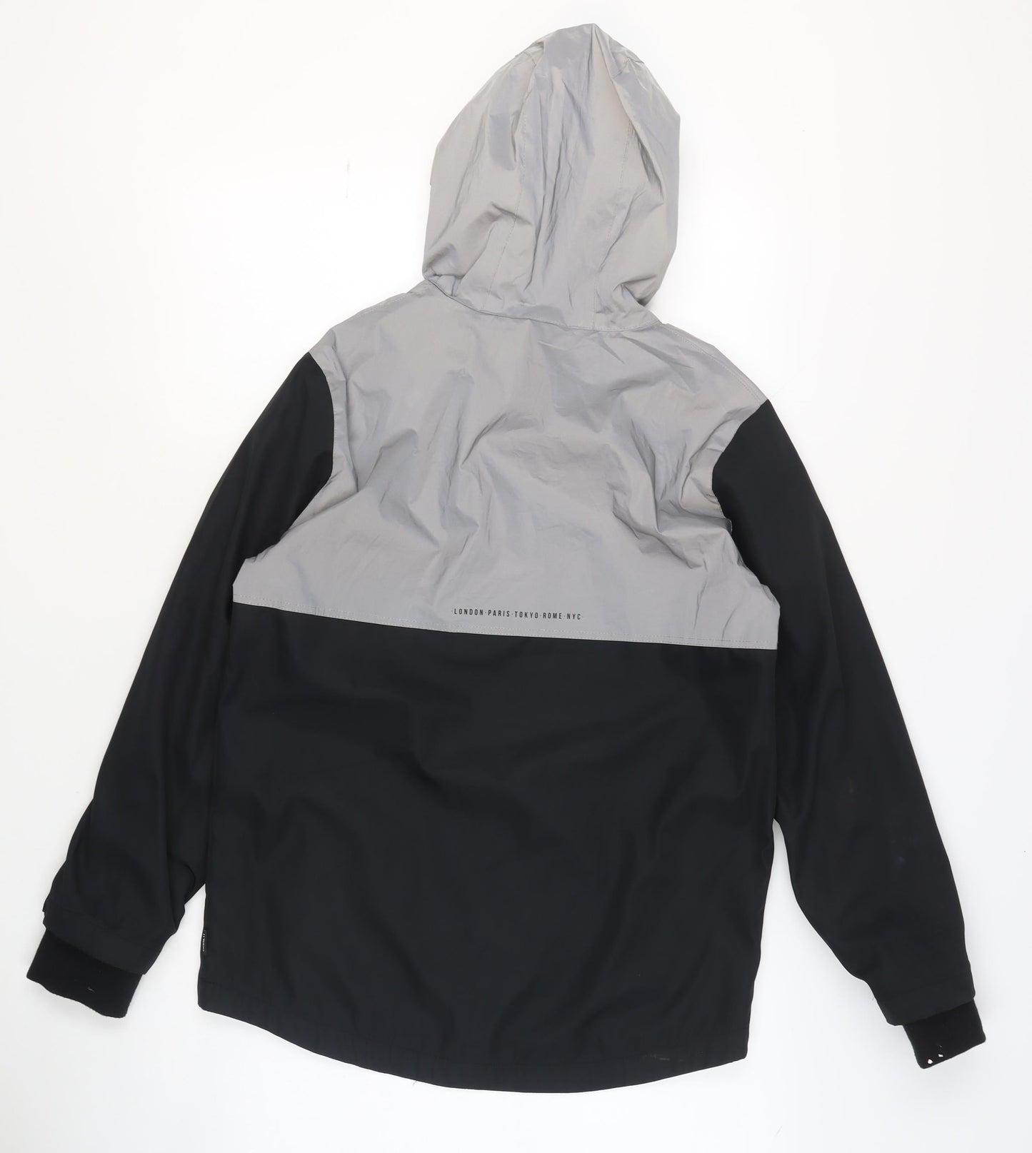 Sonneti Boys Grey Black 12-13 Years Anorak Hooded Jacket