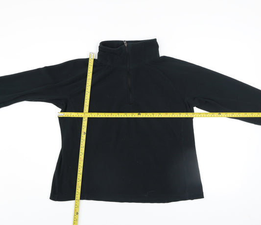Columbia Womens Black XL 1/4 Zip Fleece Pullover Sweatshirt