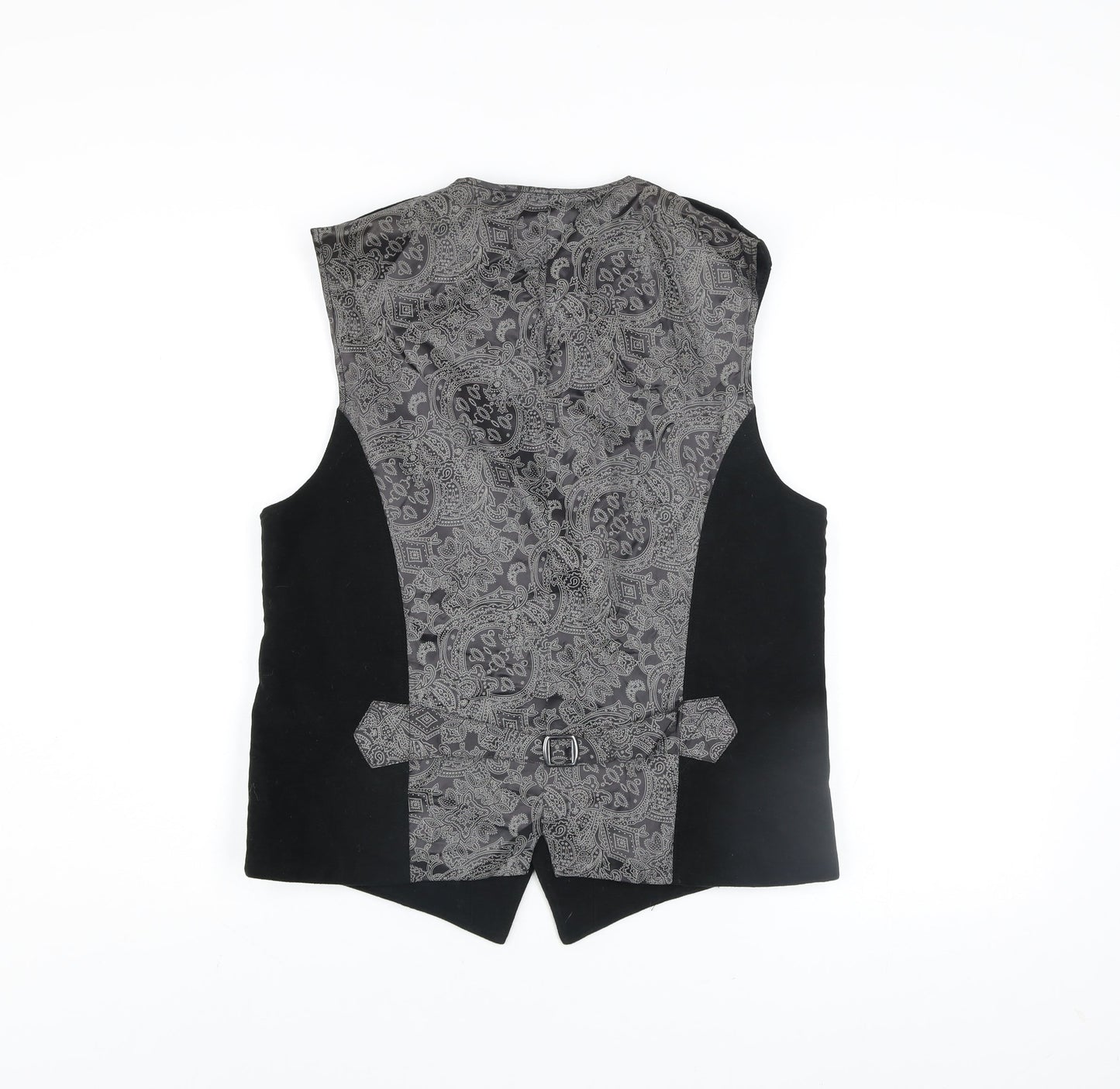 Cecil Gee Men's Black Cotton Waistcoat Medium Formal Lined