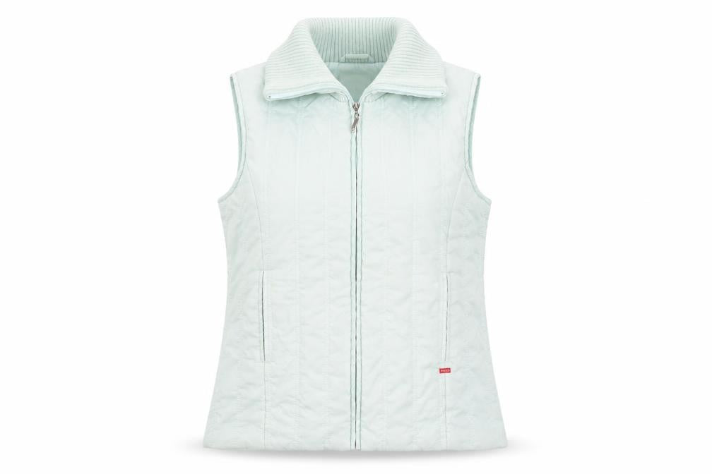 Paco Sport Women Green Quilted Sleeveless Waistcoat Size S