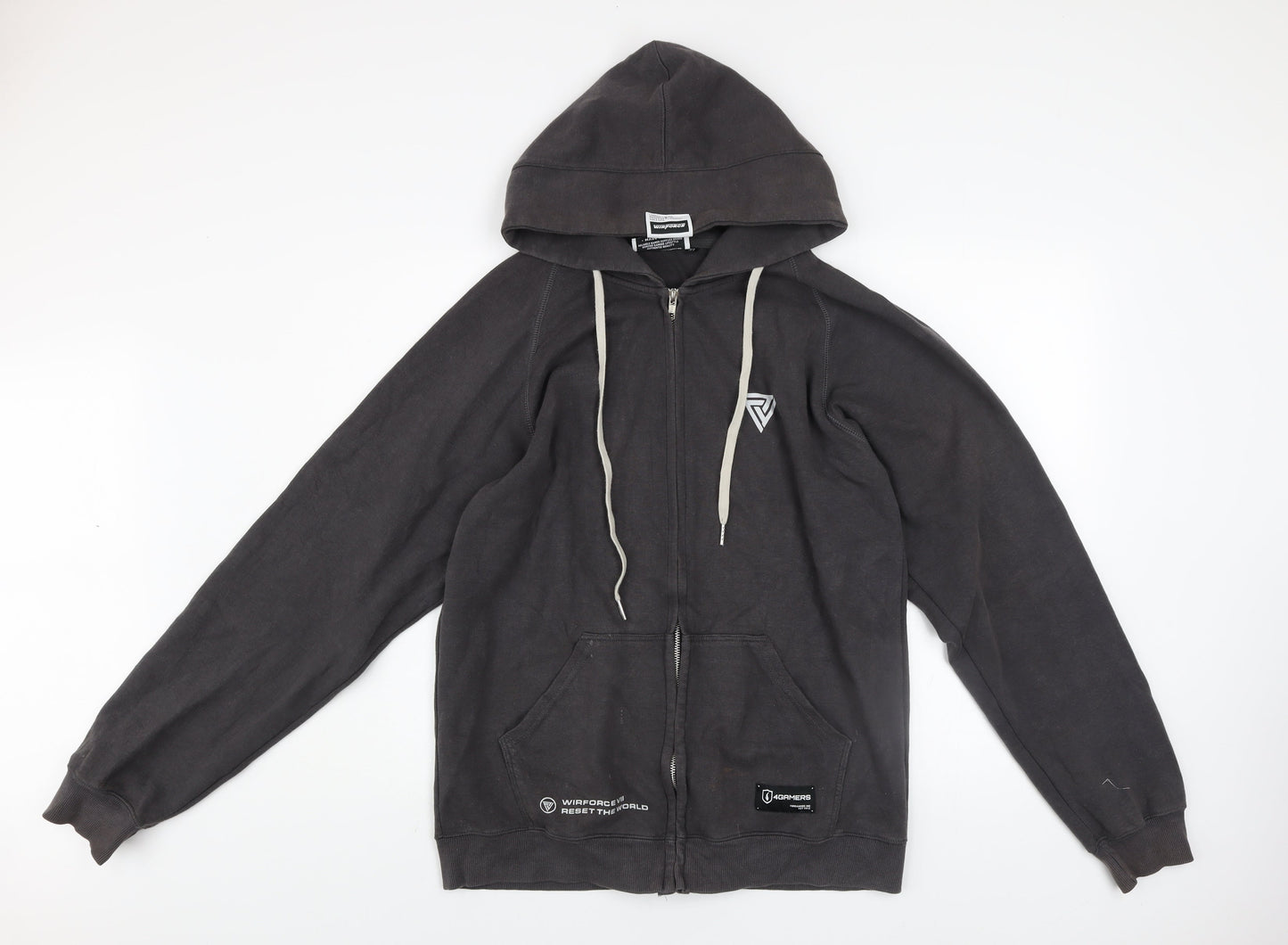 Gaming Never Dies Mens Grey XL Zip Hoodie Full Zip Casual Jacket