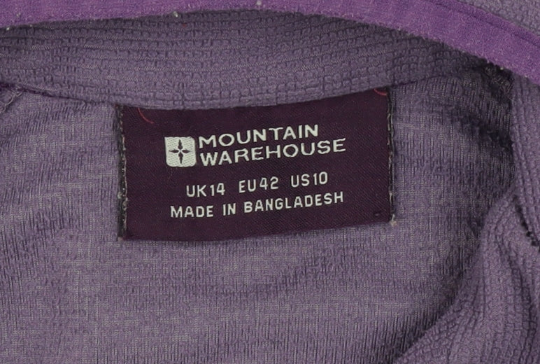 Womens UK 14 Regular Mountain Warehouse Purple Pullover Sweatshirt