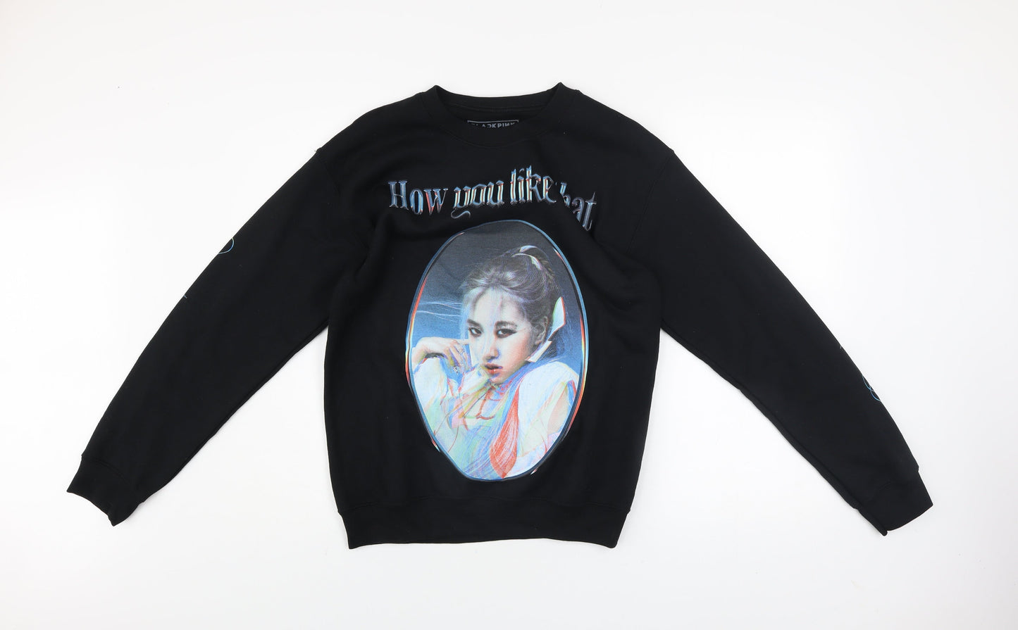 BLACKPINK Women's Black S Pullover Sweatshirt How You Like That Graphic