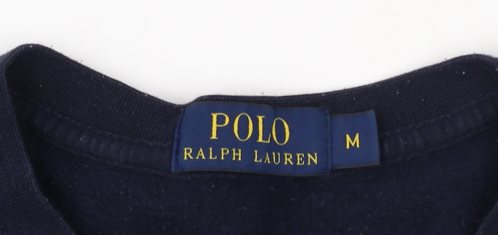 Ralph Lauren Men's Blue Embroidered Logo Crew Neck Sweatshirt M