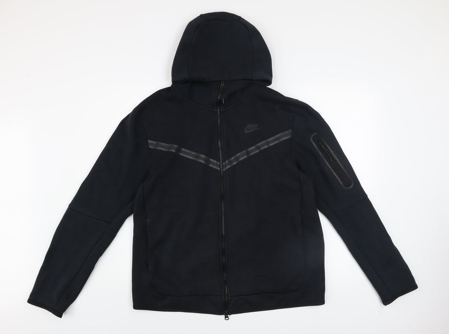 Nike Men's Black Large Hooded Full Zip Track Jacket