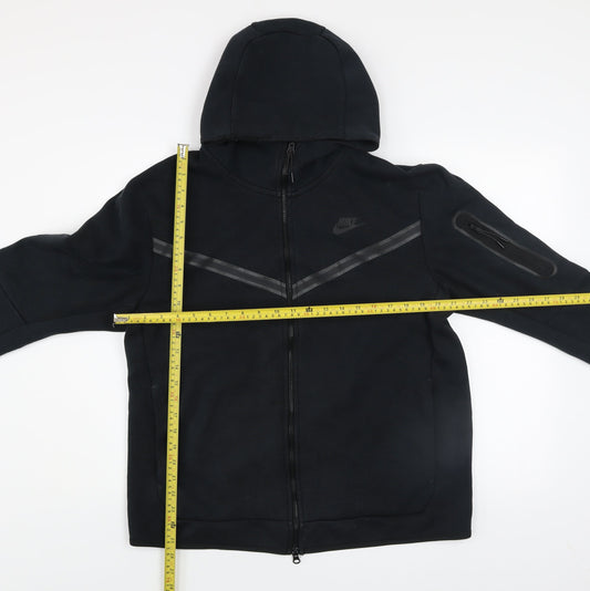 Nike Men's Black Large Hooded Full Zip Track Jacket
