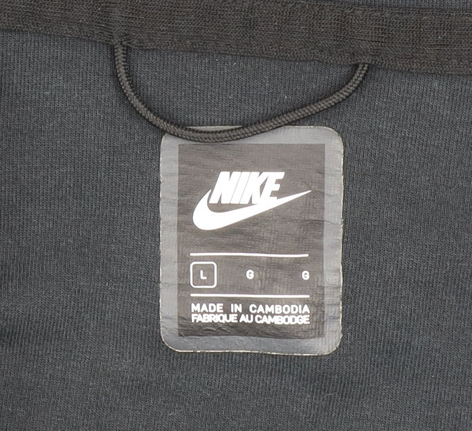 Nike Men's Black Large Hooded Full Zip Track Jacket